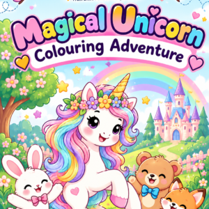 Magical Unicorn Colouring Adventure | Printable Colouring Book for Ages 3–6