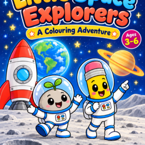 Little Space Explorers | 22 Printable Space Colouring Pages for Ages 3–6