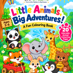 Little Animals, Big Adventures | Printable Animal Colouring Book for Ages 3–6